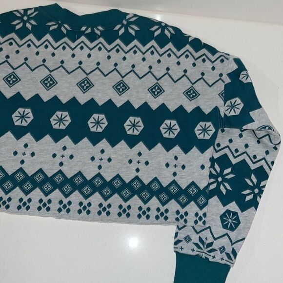 Colise Womens Sweater Cropped Fleece Print Size Small NWT - Picture 4 of 6